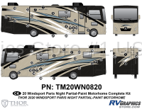 51 Piece 2020 Windsport Motorhome Paris Night Complete Graphics Kit