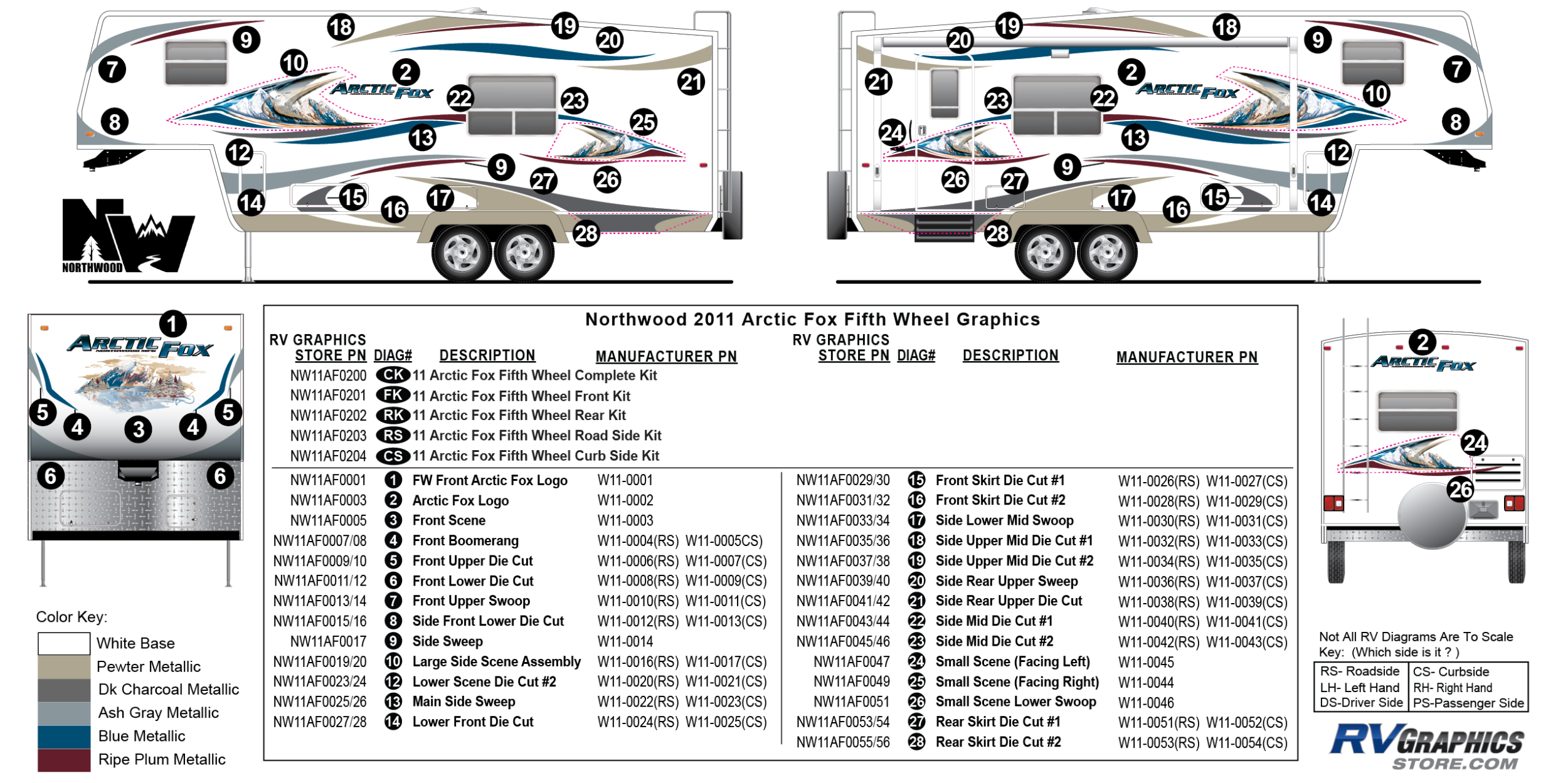 2011 Northwood Arctic Fox FW-Fifth Wheel - rvgraphicsstore.com