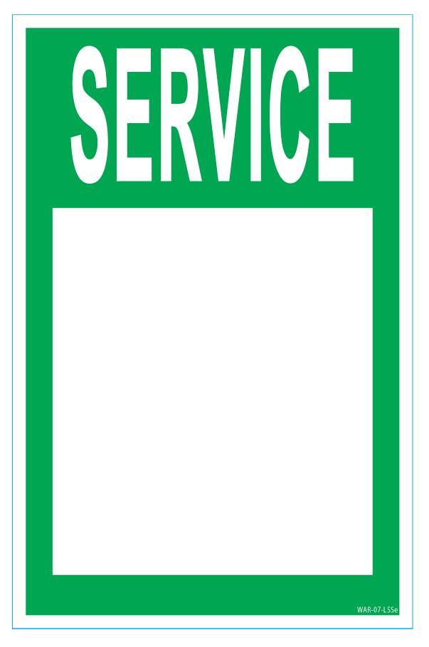 RV Labels - RV Service Label