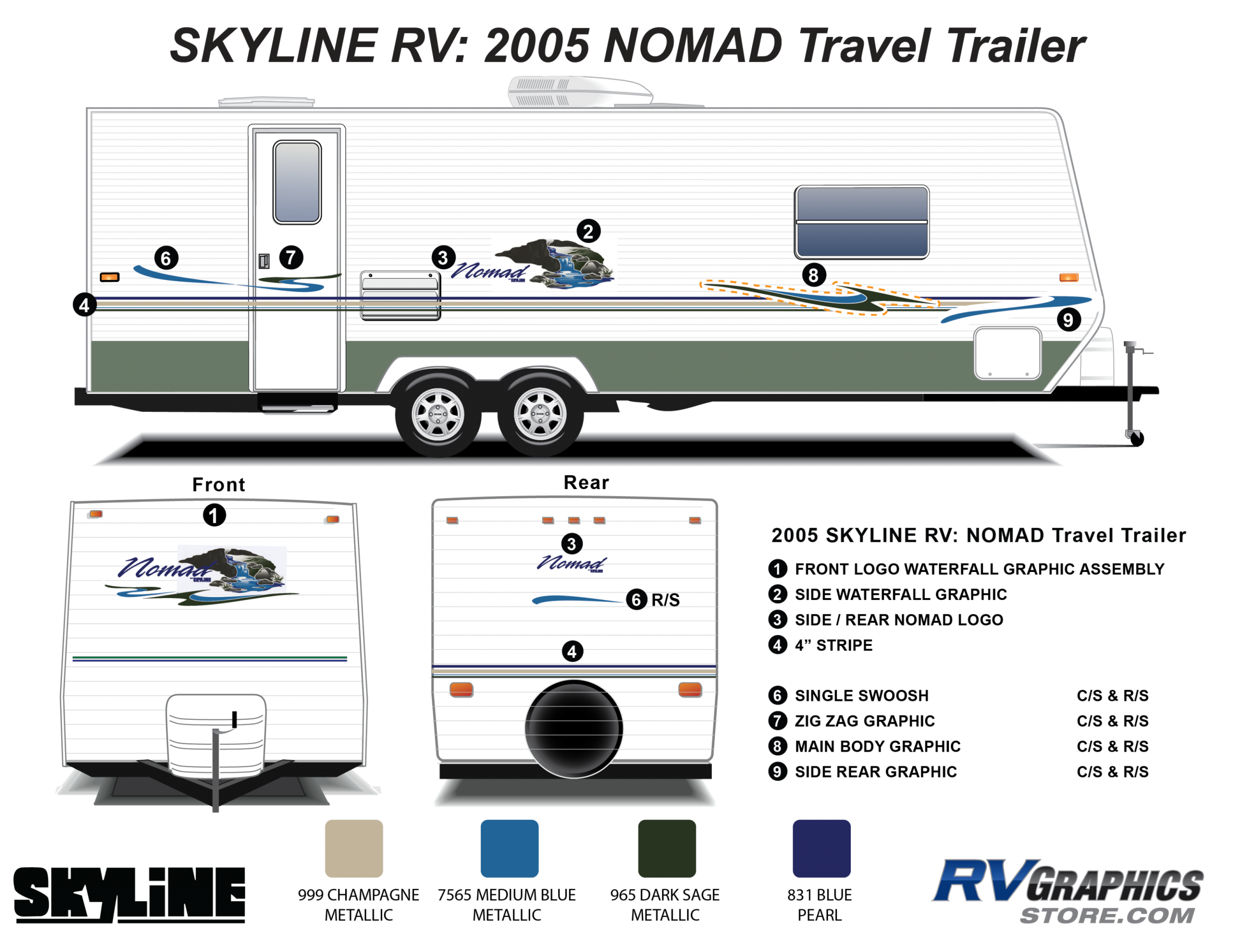 Shop By Manufacturer - Skyline RV - Nomad - 2005 Nomad Travel Trailer