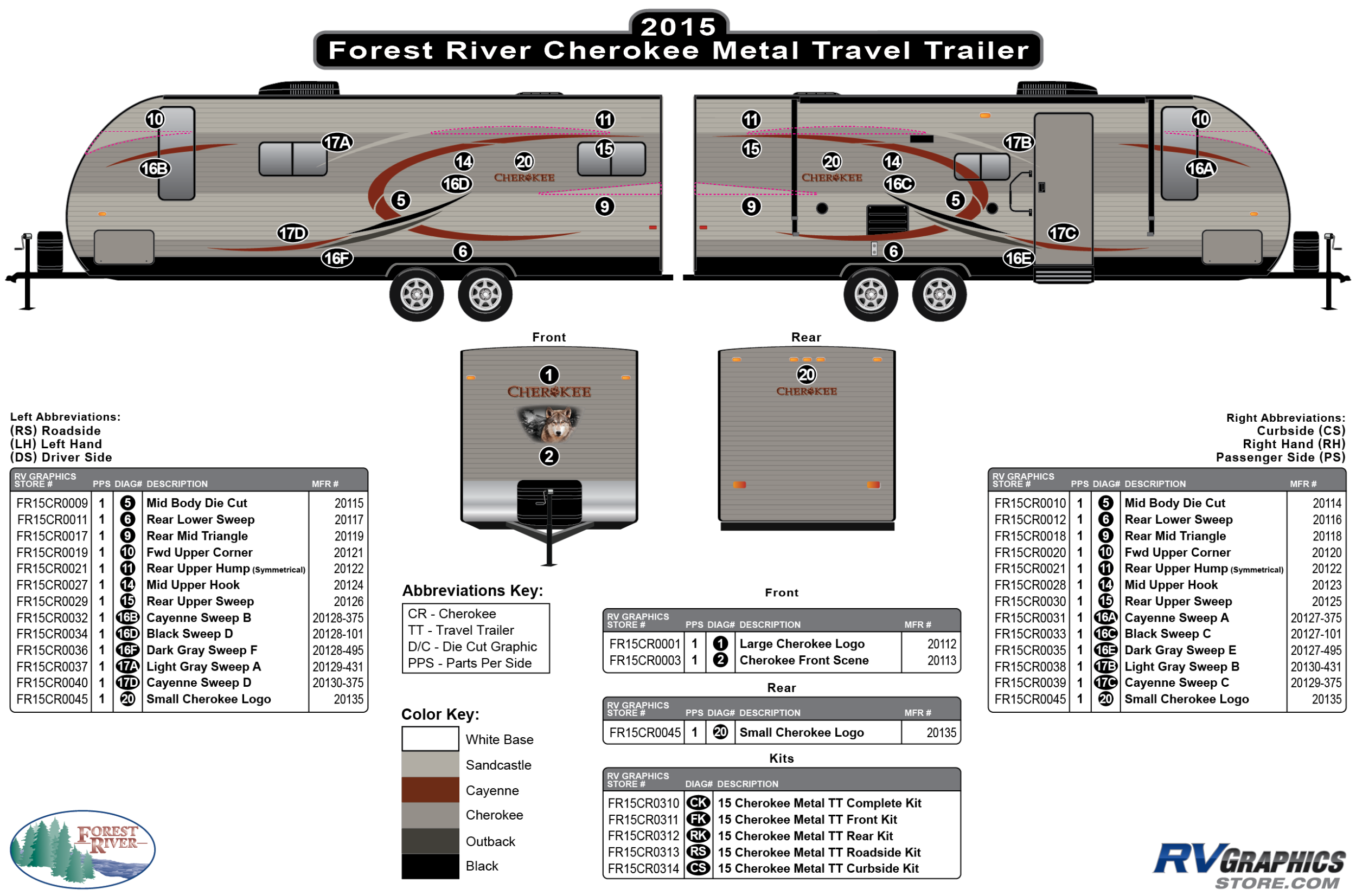 Cherokee - 2015 Cherokee TT-Travel Trailer Metal Side Wall