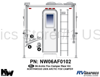 3 Piece 2006 Arctic Fox Camper Rear Graphics Kit