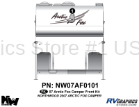 1 Piece 2007 Arctic Fox Camper Front Graphics Kit