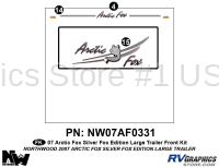 3 Piece 2007 Arctic Fox Lg Travel Trailer SFE Front Graphics Kit