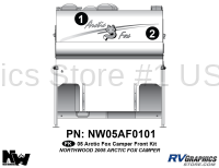 2 Piece 2005 Arctic Fox Camper Front Graphics Kit