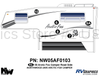 5 Piece 2005 Arctic Fox Camper Roadside Graphics Kit