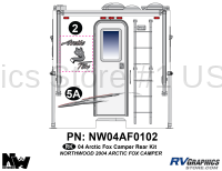 2 Piece 2004 Arctic Fox Camper Rear Graphics Kit