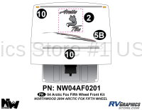 3 Piece 2004 Arctic Fox FW Front Graphics Kit