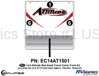 2014.5 Red  Attitude Sm TT Front Graphics Kit