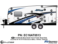 2016 Blue Attitude Sm Travel Trailer Left Side Graphics Kit