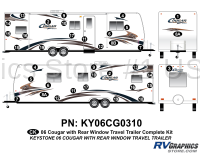 37 Piece 2006 Cougar TT with Rear Window Complete Graphics Kit