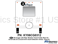 1 Piece 2006 Cougar TT with Rear Window Rear Graphics Kit