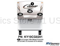 4 Piece 2010 Cougar Fifth Wheel Front Graphics Kit