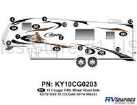 16 Piece 2010 Cougar FW Roadside Graphics Kit