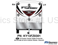 6 Piece 2013 Fuzion Travel Trailer Front Graphics Kit