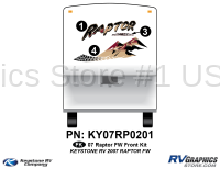 3 Piece 2007 Raptor Fifth Wheel Front Graphics Kit