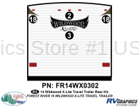 2014 Wildwood X-Lite Travel Trailer Rear Graphics Kit