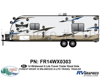 2014 Wildwood X-Lite Travel Trailer Roadside Graphics Kit