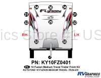 10 Piece 2010 Fuzion Medium Travel Trailer  Front Kit