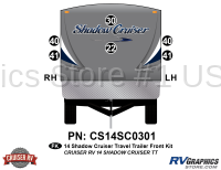 6 Piece 2014 Shadow Cruiser Travel Trailer Front Graphics Kit