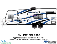 12 Piece 2015 Blaze'n Blue Travel Trailer Roadside Graphics Kit