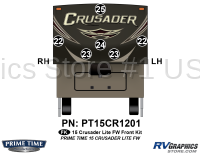 6 Piece 2015 Crusader Lite FW Front Graphics Kit