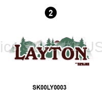 Rear  Layton logo; 9.5" x 32"