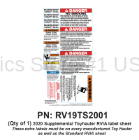 1 Toyhauler  Label Sheet