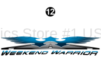 Front/Rear Warrior Logo-Blue