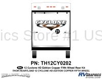 1 Piece 2012 Cyclone FW Rear Graphics Kit Copper Version