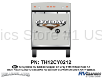 1 Piece 2012 Cyclone FW Rear Graphics Kit Copper/Gray  Version