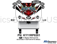 9 Piece 2011 Raptor FW Front Graphics Kit