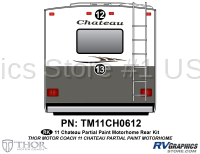 2 Piece 2011 Chateau Part Paint Class C Rear Graphics Kit