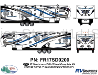 58 Piece 2017 Sandstorm FW Complete Graphics Kit