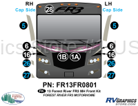 13 Piece 2013 FR3 MH Front Graphics Kit