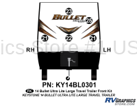 5 piece 2014 Bullet Lg Travel Trailer Front Graphics Kit