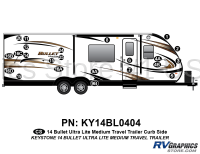 23 piece 2014 Bullet Med Travel Trailer Curbside Graphics Kit