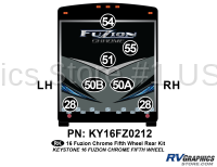 7 Piece 2016 Fuzion Chrome FW Rear Graphics Kit