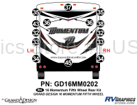 14 Piece 2016 Momentum FW Rear Graphics Kit