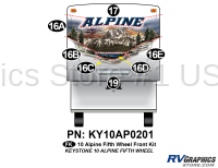 7 Piece 2010 Alpine FW Front Graphics Kit