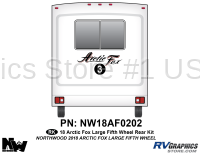 1 Piece 2018 Arctic Fox Large FW Rear Graphics Kit