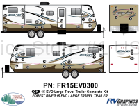 51 Piece 2015 EVO Lg Travel Trailer Complete Graphics Kit