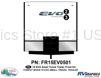 2 Piece 2015 EVO Sm Travel Trailer Front Graphics Kit