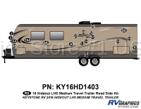 19 Piece 2016 Hideout LHS Med TT Roadside Graphics Kit