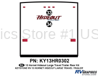 2 Piece 2013 Hideout Hornet Lg TT Rear Graphics Kit