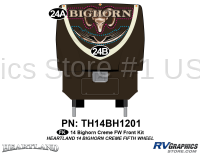 2 Piece 2014 Bighorn FW Brown Version Front Graphics Kit