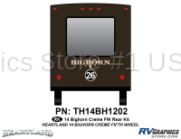 1 Piece 2014 Bighorn FW Brown Version Rear Graphics Kit