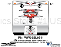 4 Piece 2009 SuperLite Billet Red TT Front Graphics Kit