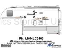 4 piece 2004 Lance Camper Fiberglass Roadside Graphics Kit