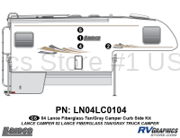 4 piece 2004 Lance Camper Fiberglass Curbside Graphics Kit